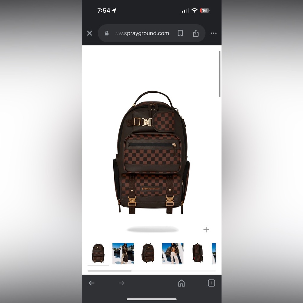 NWT SPRAYGROUND FLEX CHEX CARGO BACKPACK - Picture 2 of 6